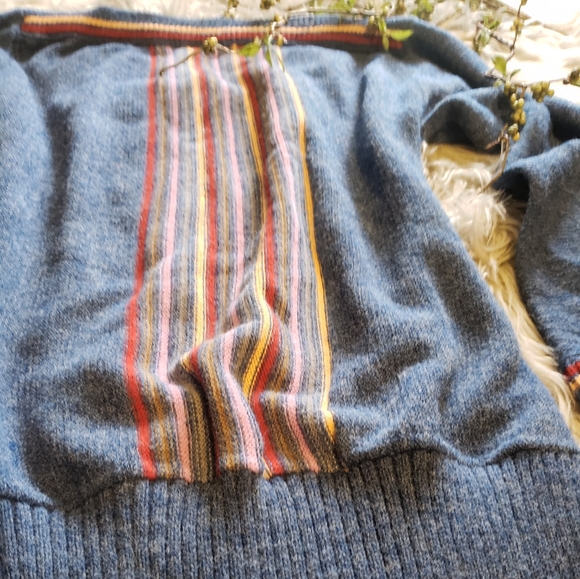 Sold70s Preppy Vintage Sweater Bateau Neckline - Picture 3 of 10